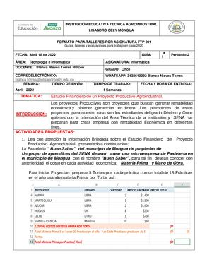 Estudio Financiero Proyecto Productivo12022