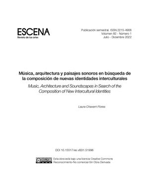 Chaverri Música, Arquitectura Y Paisaje Sonoro V1