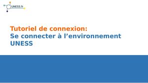 Tutoriel de connexion : UNESS