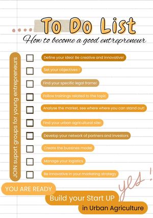 Step By Step Urban Agricultural Entrepreneurship