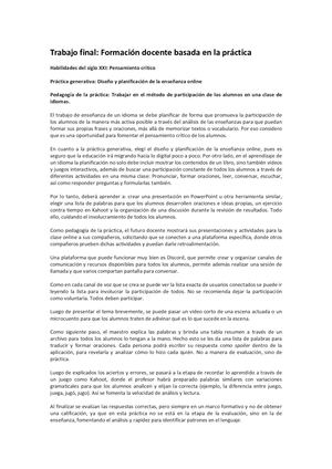 Trabajo De Integración Formación Docente