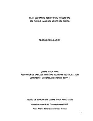 Plan Educativo Acin Cxhab Wala Kiwe