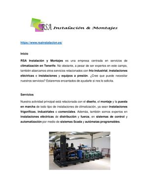 Rsa Instalación Y Montajes