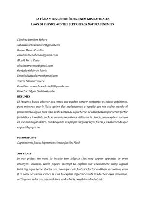 La Física Y Los Superhéroes, Enemigos Naturales
