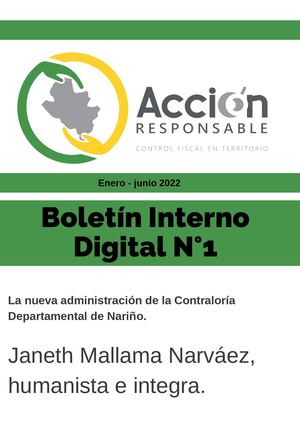 Boletín Interno Contraloría Departamental Nariño