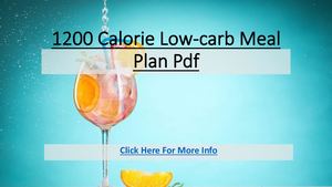 1200 Calorie Low Carb Meal Plan Pdf