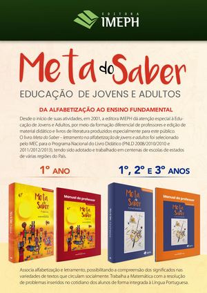 Folder Educação de Jovens e Adultos - Editora IMEPH