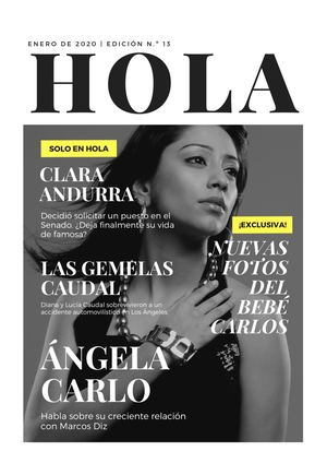Portada De Revista Cotilleo Chica Con Vino Blanco Amarillo