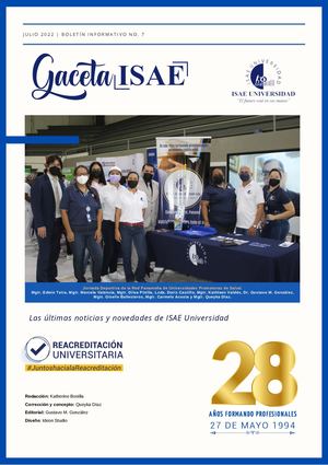 Gaceta ISAE Universidad Julio 2022