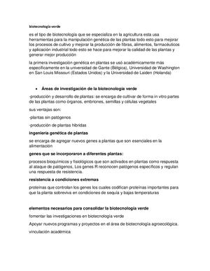 Biotecnología Verde