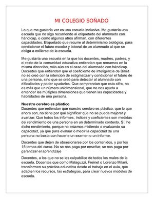 Mi Colegio Soñado