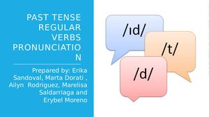 Past Tense Regular Verbs Pronunciation
