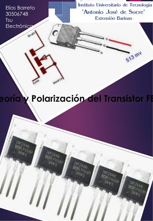 Teoría y polarización del FET.