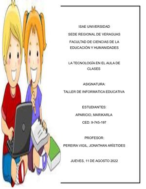 Trabajo 3 Taller Informatica Educativa