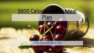 3600 Calories A Day Meal Plan