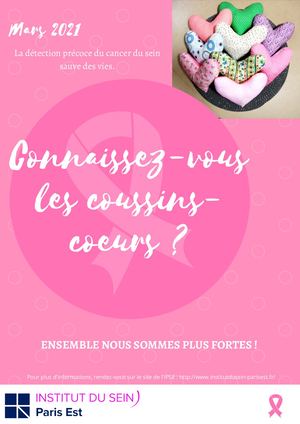 Octobre Rose_ Patron Coussin Cœur