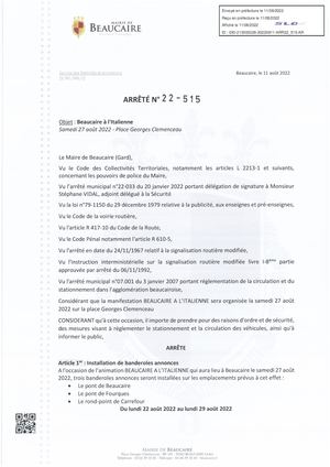 Fichier Parution Des Arrêtés - 11 08 2022