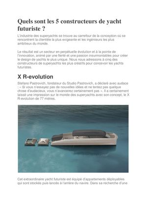Yacht Futuriste : les 5 meilleures constructeurs