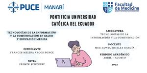 Mapa Conceptual Tecnologías De La Información Y La Comunicación En Salud Y Educación Médica.