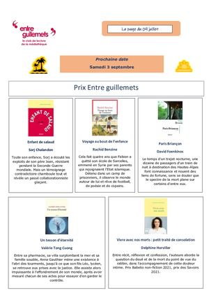 La Page Samedi 29 Juillet