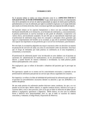 Aspectos ÉTicos Y Legales En El Acto De Enfermería