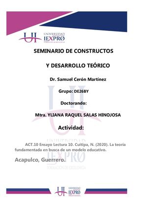 Ensayo Final Lectura 10