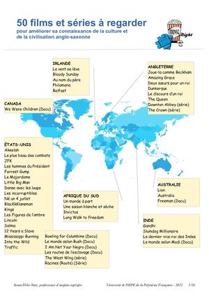 Civilisation anglophone : 50 films et séries à regarder
