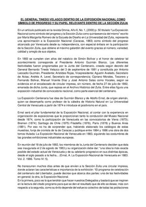 El General Tinedo Dentro De La Exposición Nacional Como Símbolo De Progreso