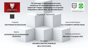 Proyecto De Intervención Liderazgo Transformacional 2022 Audio