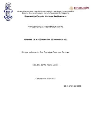 Estudio de caso sobre la lectoescritura