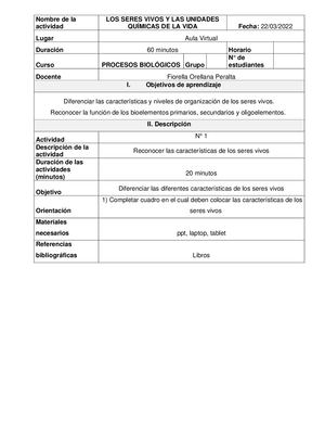 Actividad N° 1 , N° 2 Y N°3