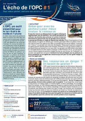 Newsletter Observatoire des pêches de Wallis et Futuna N°1