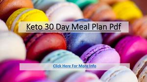 Keto 30 Day Meal Plan Pdf