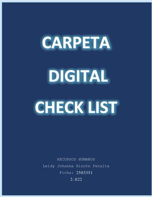 Carpeta Digital Check List