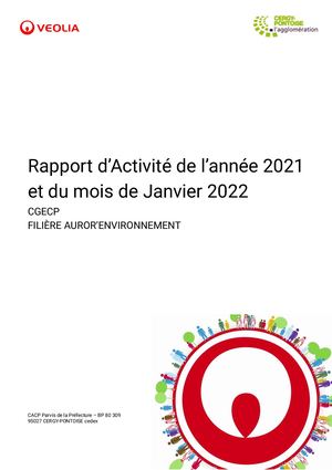 Rapport annuel 2021 - Délégataire déchets