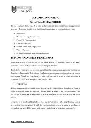 Estados Financieros Proyectados Parte 2