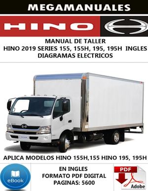 Manual De Taller Hino 2019 Serie 155, 155h, 195, 195h Ingles