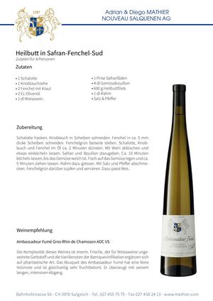 Heilbutt In Safran Fenchel Sud