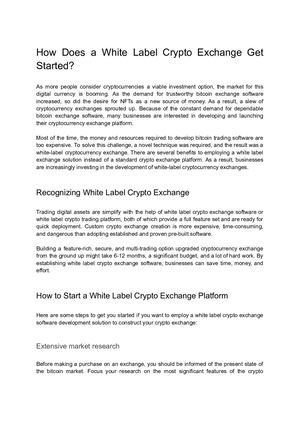 Calaméo - How Does A White Label Crypto Exchange Get Started