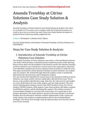 Calaméo - Amanda Tremblay At Citrine Solutions Case Study Solution Analysis