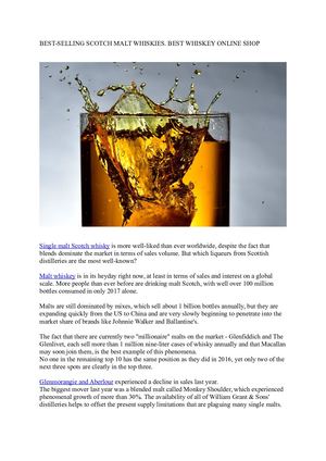 Best Selling Scotch Malt Whiskies Best Whiskey Online Shop