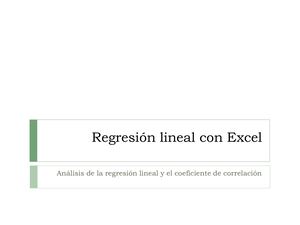 Regresion Lineal Con Excel
