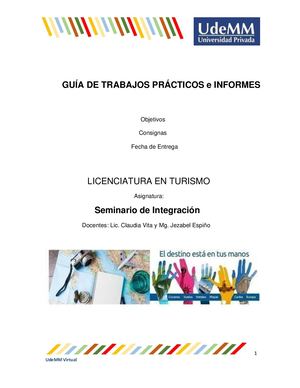 Guía Para El Armado De Trabajos Prácticos E Informes Seminario De Integración