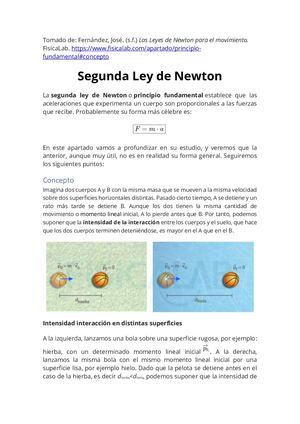 2da Ley De Newton