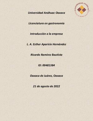 Tarea Introduccion A La Empresa