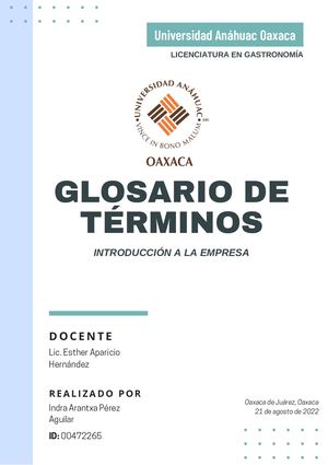 Pérez Indra - Glosario De Términos