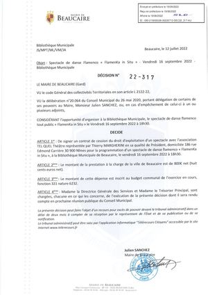 Parution Decision Du 19 Août 2022