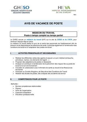 Avp Médecin Du Travail