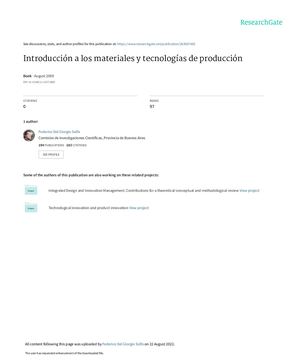 Introducción a los materiales y tecnologías de producción