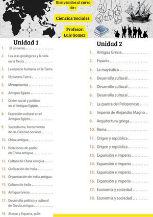 Plan De Asignatura ,Ciencias Sociales 6grado